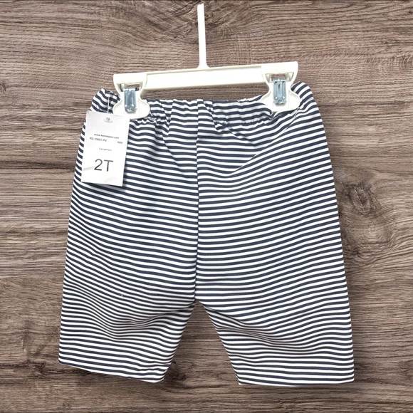 NWT Bonnie Jean 2T Navy White Stripe Ribbon Sailor 2pc Dress&Pants Outfit - Picture 7 of 11